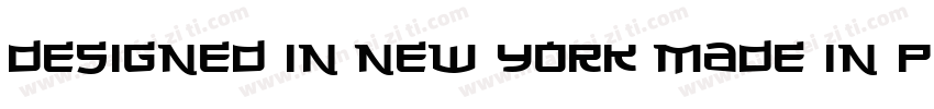 Designed in New York Made in PRC字体转换